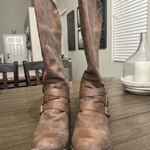 Madden Girl Brown Heeled Boots